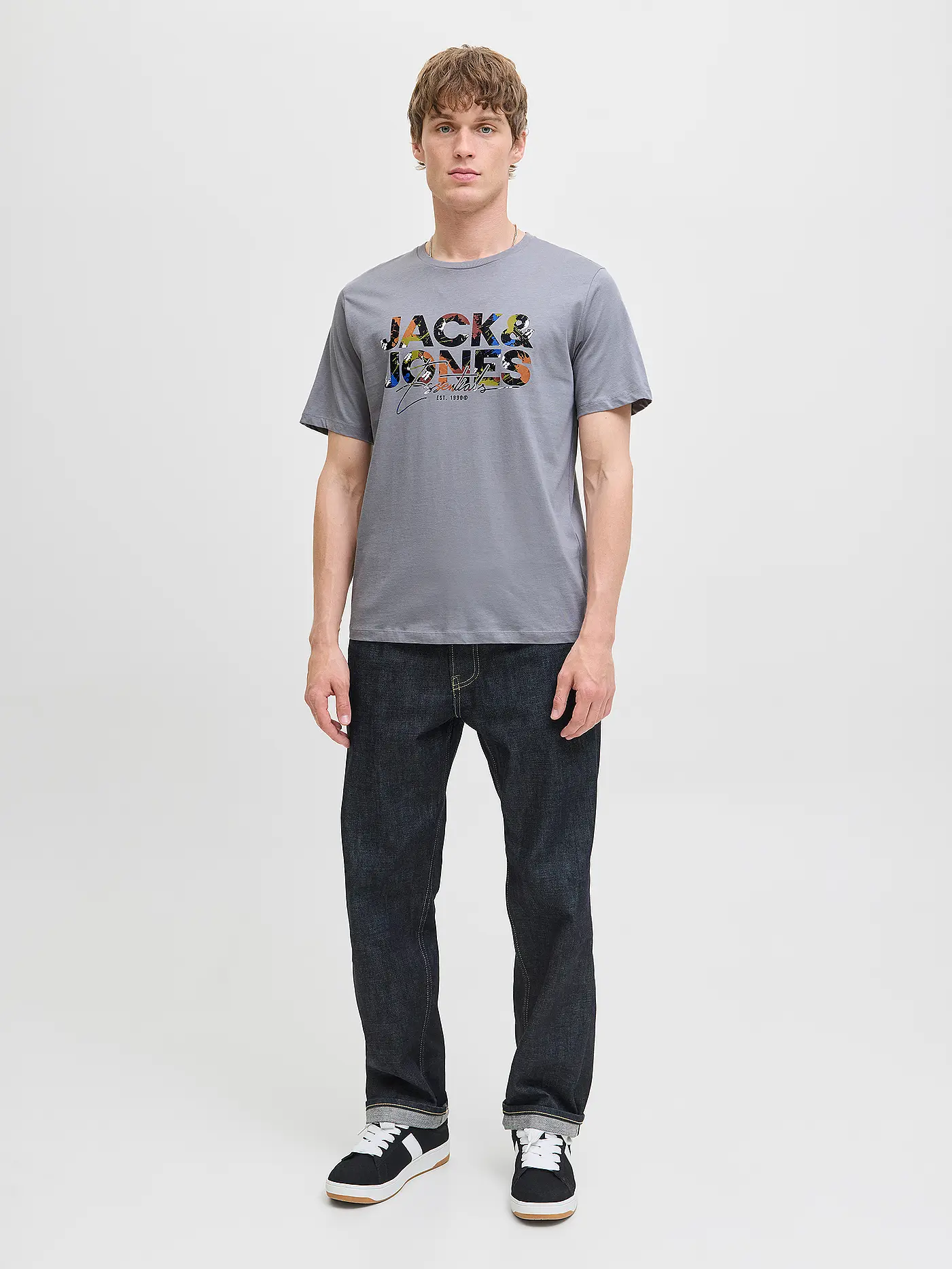 JACK & JONES | T-Shirt JJGEPLAS | grau